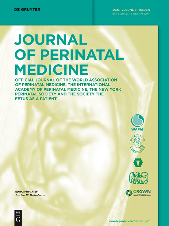 Cover De Gruyter | Journal of Perinatal Medicine